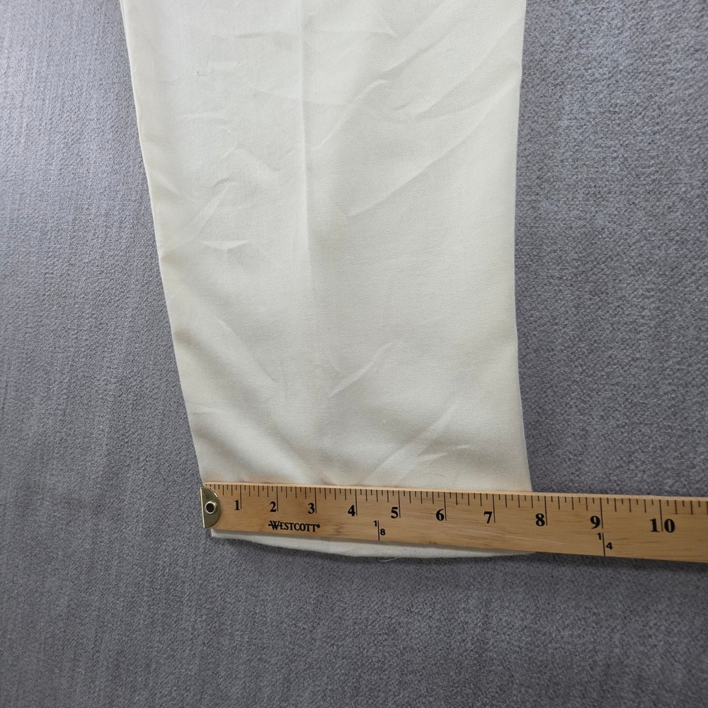 Worthington Pleated Trousers Women 16 Tall Cream Vintage High Waist Tapered Leg - Picture 8 of 16